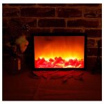 Lanternes de chemin�e d�coratives - petite chemin�e artificielle - lampe � feu led avec effet flamme ...