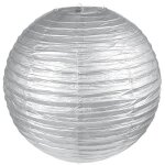 Lanterne chinoise en papier argent 50 cm Lanterne chinoise en papier argent 50 cm