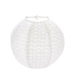 Lanterne dentelle vintage blanche 35 cm - blanc