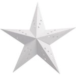 Lanterne toile blanche 30 cm - blanc