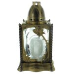 Lanterne fun�raire pour pierre tombale en effet bronze 23cm