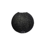 Lanterne japonnaise dentell noir 35 cm - noir