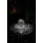 Lanterne solaire - galix - g2002 - m�tal cuivr� - led blanche 10 lumens - h35 cm