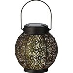 Lanterne solaire led - kaemingk - Ø14cm - métal noir et or - contemporain Lanterne solaire led - kaemingk - Ø14cm - métal noir et or - contemporain