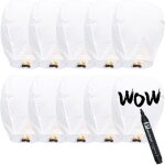 Lanterne volante - non spcifi - 10pcs - papier blanc - dcoration de fte - mariage