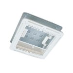 Lanterneau chantal 400x400 couvercle translucide et cadre blanc + obturateur Lanterneau chantal 400x400 couvercle translucide et cadre blanc + obturateur