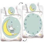 Lapin blanc parure de lit housse de couette 100x135 + taie 40x60 parure 100% coton pour lit à barreau ... Lapin blanc parure de lit housse de couette 100x135 + taie 40x60 parure 100% coton pour lit à barreau ...