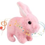 Lapin en peluche lapin de pques peluche jouet interactif ducatif peut marcher et parler lapin en peluche ...