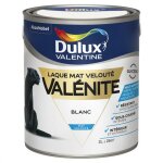 Laque val�nite - mat - 2l dulux valentine - ton: blanc de blanc