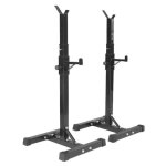 Laras squat support de squat r�glable noir squat rack avec barre de support pour halt�res - charge max. ...