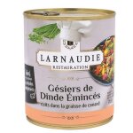 Larnaudie gsiers de dinde emincs cuits dans la graisse de canard 765g / boite 1 bote