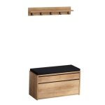 Larvik - meuble dentre avec porte - manteau mural et coffre de rangement