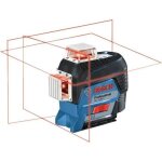 Laser lignes - bosch - gll 3 - 80 c - 3 lignes 360 - batterie 12v - prcision 02 mm