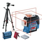 Laser ligne bosch professional gll 3 - 80 c - projette 3 lignes sur 360 + trpied bt 150 (version piles) ...