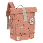 Lssig sac  dos saumon noir pour fille et garon - happy prints mini rolltop backpack caramel 235156 ...