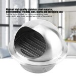 Lat bouche dextraction inox ronde conduit a�rateur dair grille de ventilation avec un filet anti - insectes ...