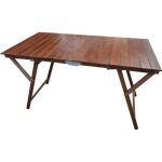 Laura katia table pliante en bois de 70 x 140 cm à rayures en noyer Laura katia table pliante en bois de 70 x 140 cm à rayures en noyer