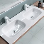 Lavabo vasque blanc 120cm  encastrer lave main doporro colossum04 120x48x14cm