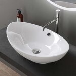 Lavabo vasque � poser blanc 59cm lave main doporro bruxelles818 59x38x19cm