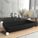 Lavabo vasque  poser noir mat 71x38 cm cramique