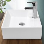 Ecd germany vasque  poser lavabo salle de bain - en cramique - blanc - 415 x 360 x130 mm - lave - mains ...