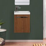 Meuble lave - mains suspendu nevada avec poignée porte serviette Meuble lave - mains suspendu nevada avec poignée porte serviette