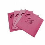 Lavette microfibre dotty non tiss�e 40x40cm - sachet de 5 - rouge