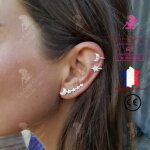 Lcc boucle doreilles femme argent fantaisie or bijoux piercing cadeau anniversaire fte lger aluminium ...