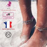 Lcc chaines bracelets de cheville argent femme fille pendentif vintage sorties pas cher indienne plage ...