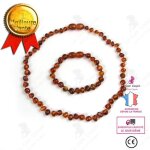 Lcc collier ambre bebe pour les dents ensemble bracelet + collier ambre naturel vritable femme garon ...