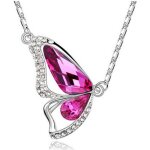 Lcc® collier / pendentif femme argent papillon cristal swarovski autrichien plaqué or blanc / charme ... Lcc® collier / pendentif femme argent papillon cristal swarovski autrichien plaqué or blanc / charme ...