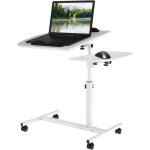 Ldszxne table de lit  roulettes 360hauteur rglable 61 - 97cm bout de canap - table inclinable pour ...