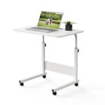 Ldszxne table roulant de lit canap pour ordinateur portable hauteur rglable table dappoint avec 4 roulettes ...