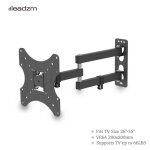 Leadzm 26 - 55 support tv mural universel orientable et inclinable pour crans plats de 66 cm - 139cm ...
