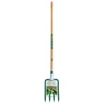 Leborgne fourche  bcher douille 4 dents 30cm avec manche pomme en bois certifi pefc 100%