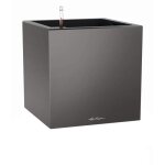 Lechuza pot de fleurs - canto premium cube 40 - 40 x 40 x 40 cm - kit complet - anthracite mtallique ...