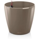 Lechuza pot de fleurs - classico premium 60 -  60 x 555 cm - kit complet - taupe brillant