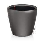 Lechuza pot de fleurs - classico premium - kit complet anthracite mtallis -  21 x 20 cm - 3 l