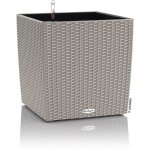 Lechuza pot de fleurs - cube cottage 50 - 49 x 49 x 495 cm - kit complet - brun sable