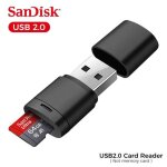 Lecteur de carte usb 2. 0 - sandisk - micro tf sd - classe 10 - noir - 100% original Lecteur de carte usb 2. 0 - sandisk - micro tf sd - classe 10 - noir - 100% original