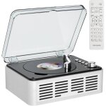 Lecteur cd bluetooth avec haut - parleurs et radio fm vintage lecteur de cd support usb & aux playback ...