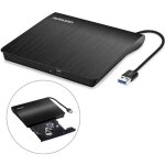 Lecteur cd / dvd externe - audburn - usb 3. 0 - graveur dvd - enregistreur portable - noir
