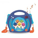 Lecteur cd karaok enfant - lexibook - baby shark - 2 microphones - affichage led des pistes