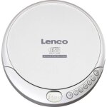 Lecteur cd portable - lenco - cd - 201 - argent - fonction de charge - formats cd / mp3