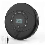 Lecteur cd portable multifonction ? bluetooth usb aux noir pour musique apprentissage et relaxation