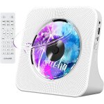 Lecteur cd portable mural lecteurs cd bluetooth de bureau pour la maison double haut - parleurs hifi ...