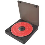 Lecteur cd portable tactile double prise casque affichage num�rique anti - poussi�re 1800mah noir