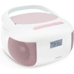 Lecteur cd radio fm portable bluetooth - poste boombox st�r�o mp3 entr�e usb aux - in micro - sd prise ...