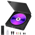 Lecteur dvd portable - hd 1080p hdmi usb �cran tactile avec t�l�commande - 15. 1x15. 1x2. 85 cm - noir ...