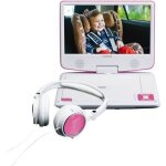 Lecteur dvd portable lenco dvp - 910 - cran 9 rose - mpeg - 4 mp3 jpeg